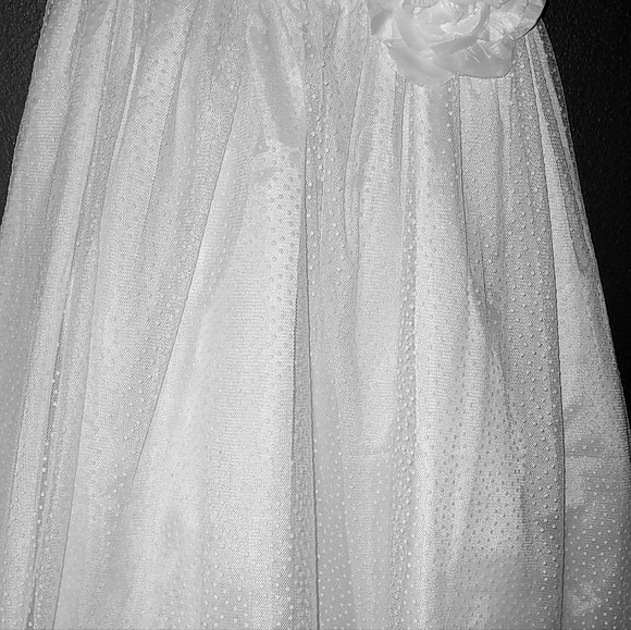 Rare Addictions White Flower Girl size 10 sleeveless, Long VERY Clean Classy - Picture 7 of 16